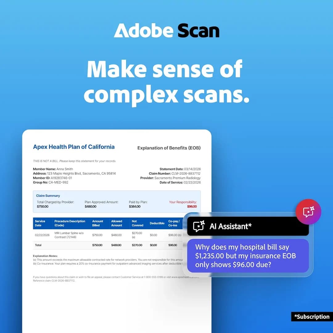 Adobe Scan — Capture d’écran 1