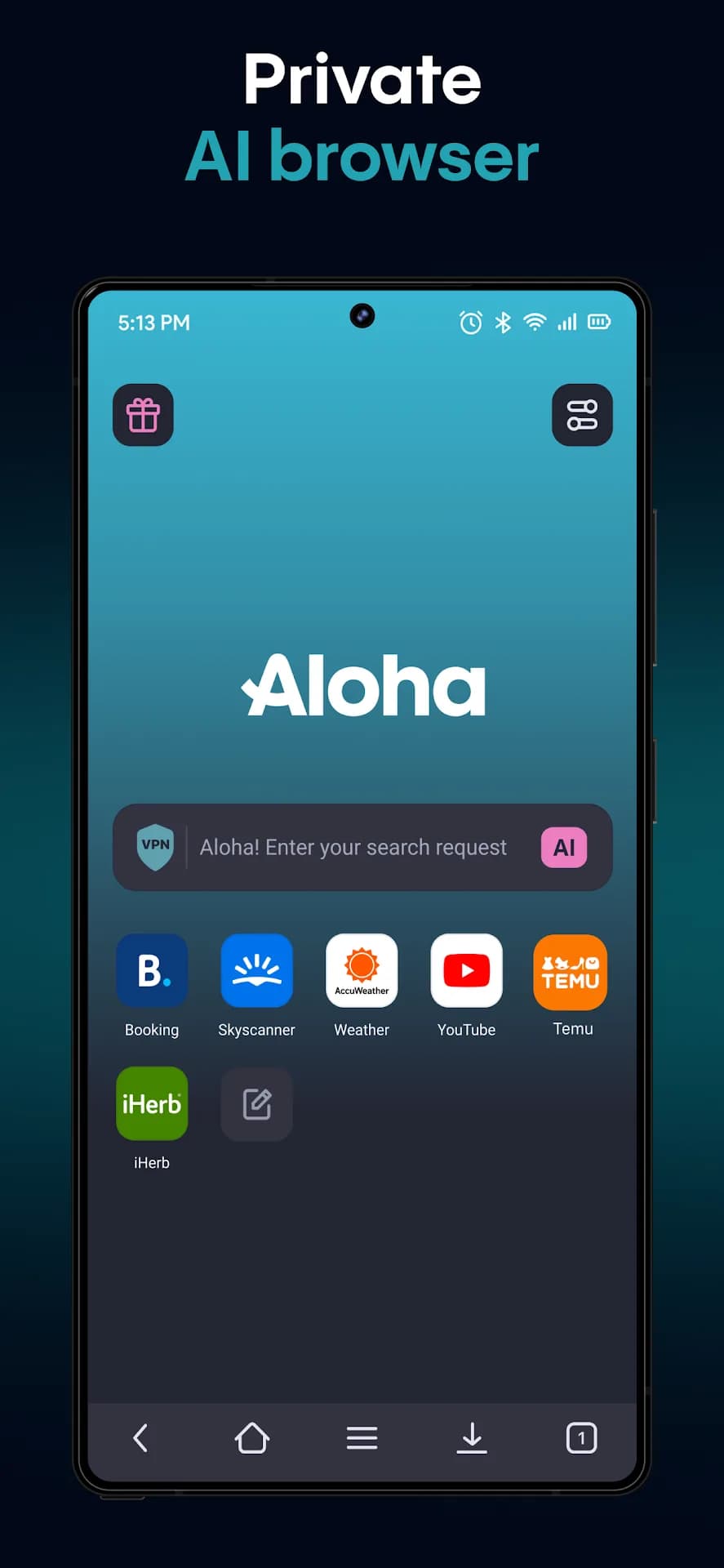 Aloha Browser مهكر — لقطة شاشة 1