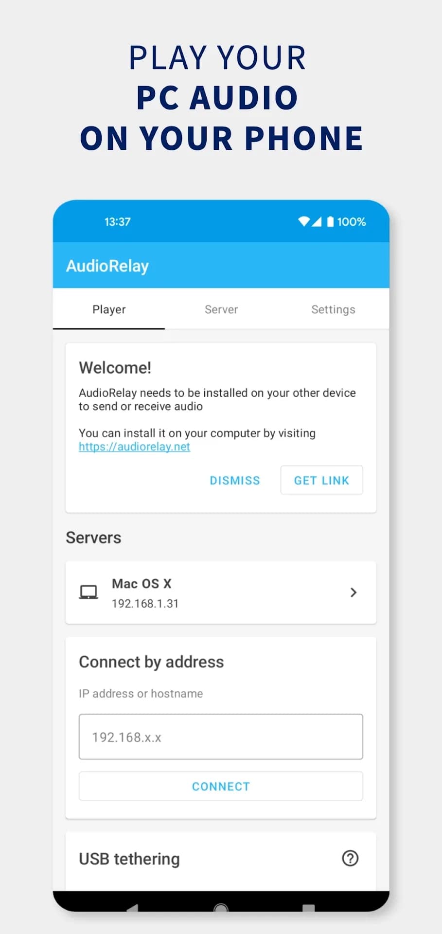 AudioRelay — Captura de pantalla 1