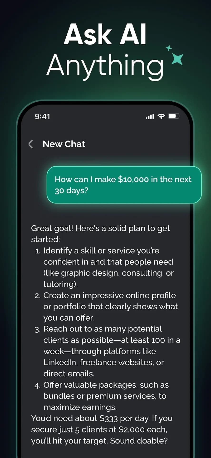 Chatbot AI — Capture d’écran 2