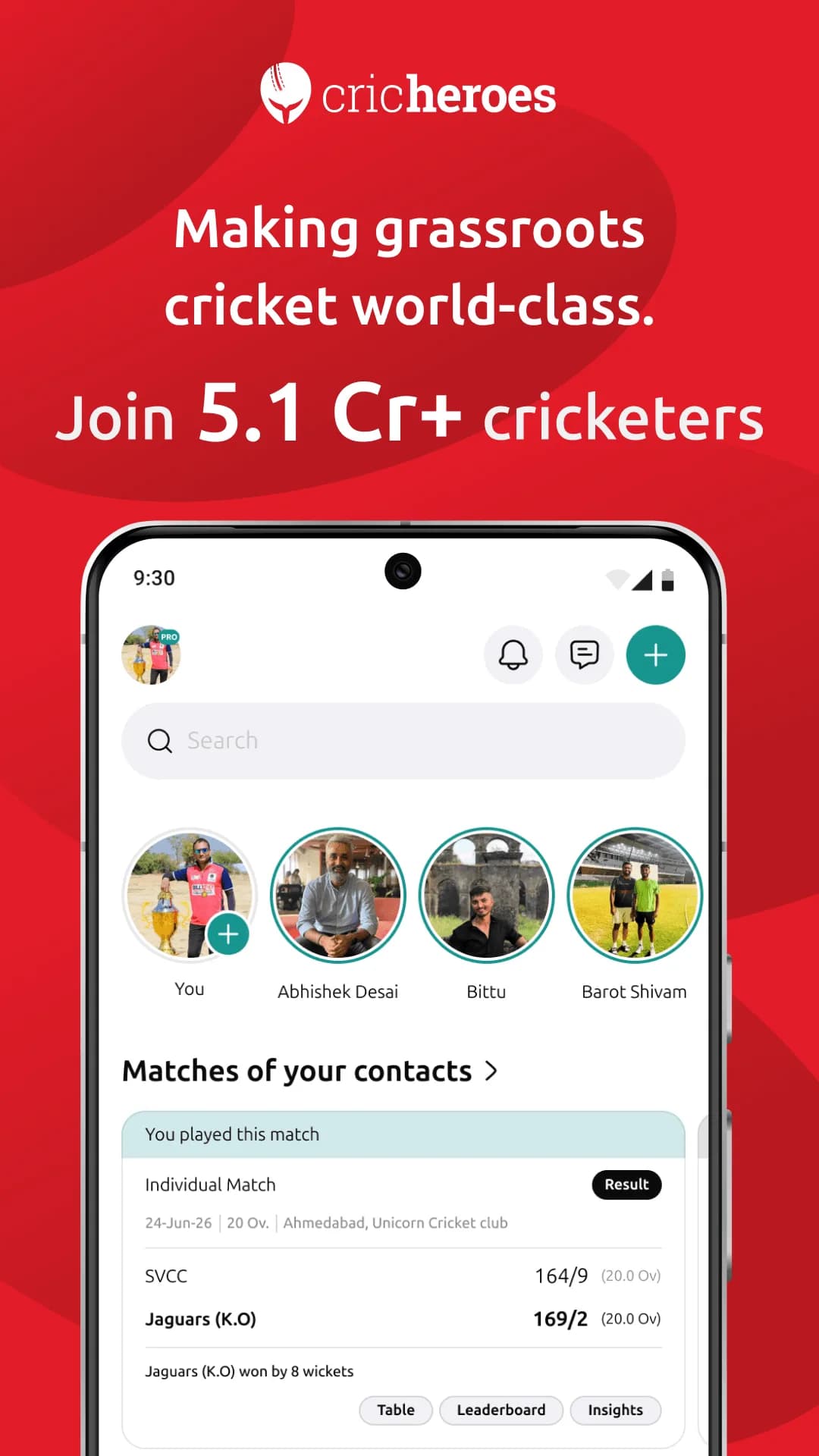 CricHeroes مهكر — لقطة شاشة 1