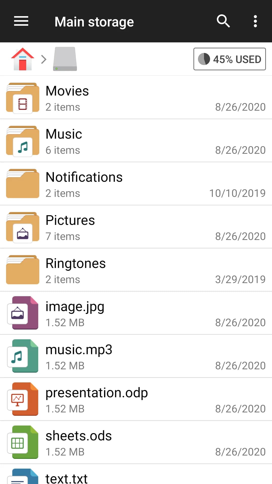 File Manager — Captura de tela 2