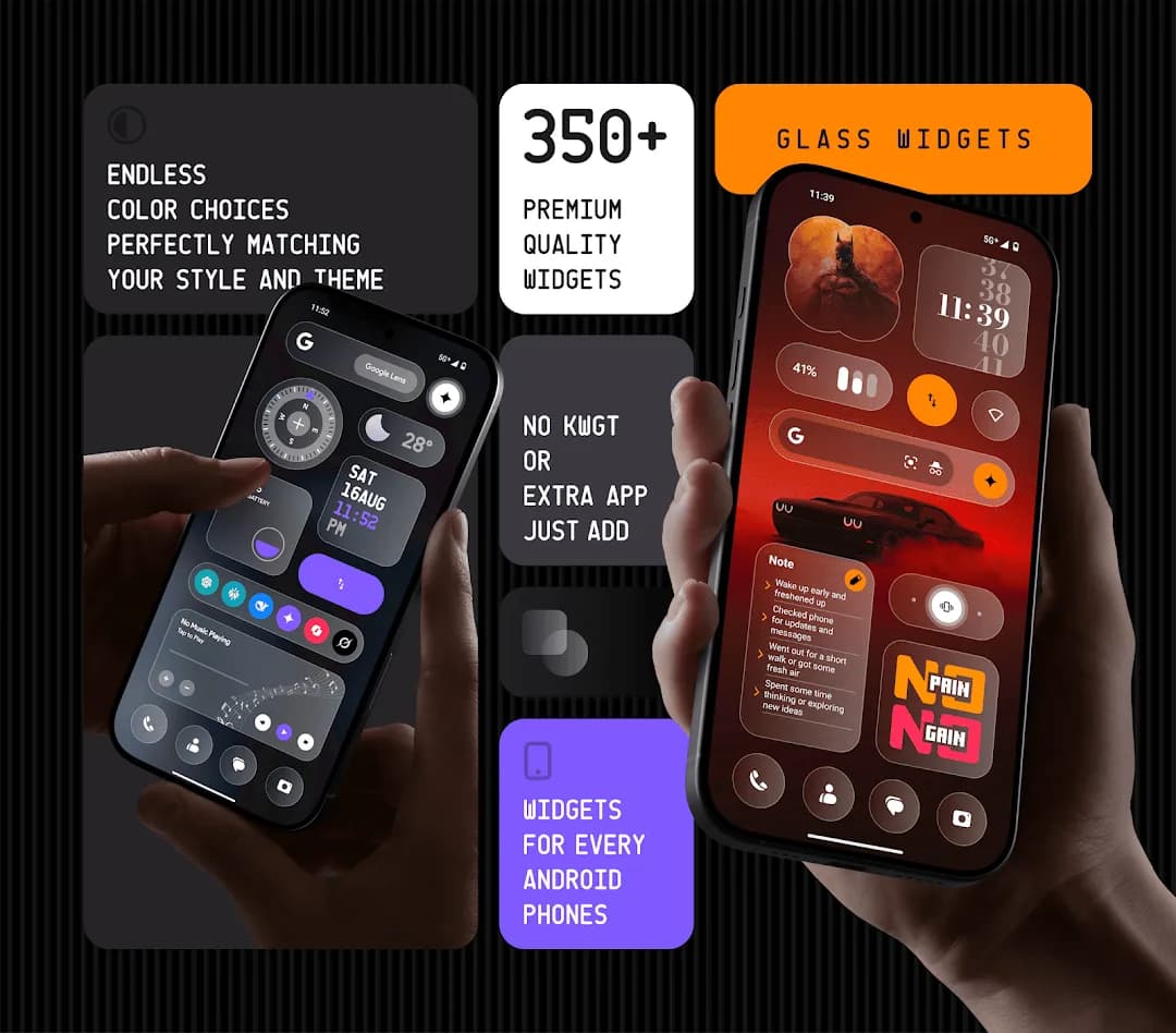 Glass Widgets — Captura de tela 1