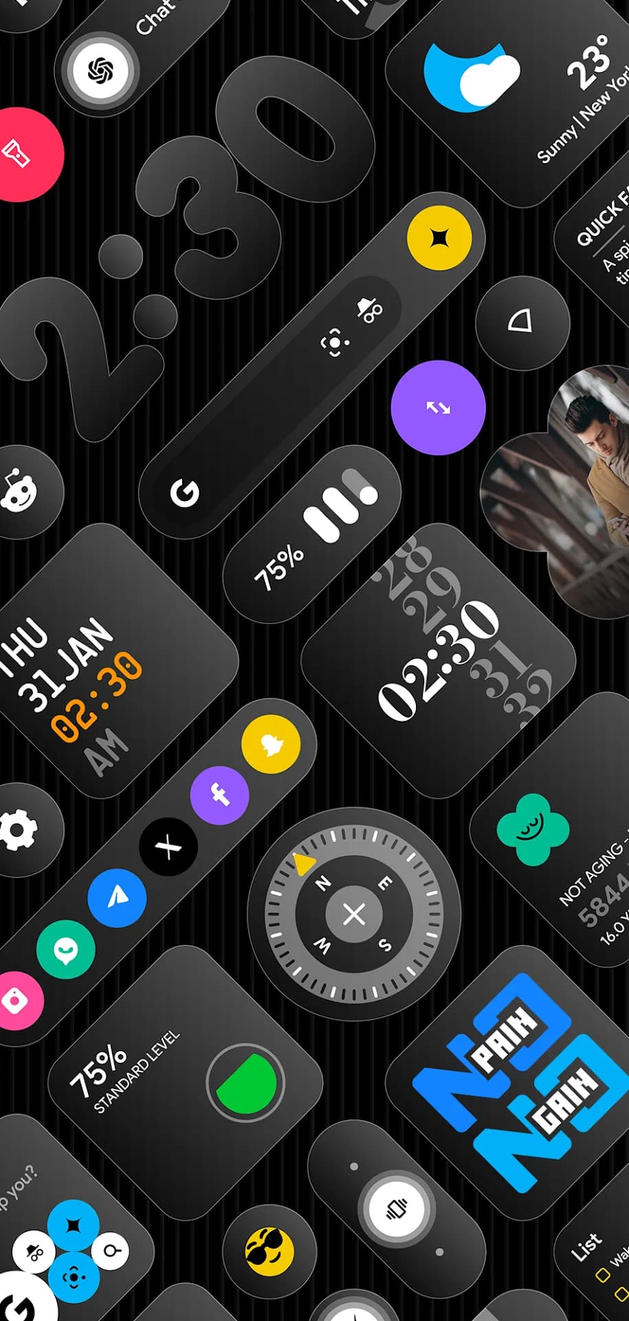 Glass Widgets — Captura de tela 2