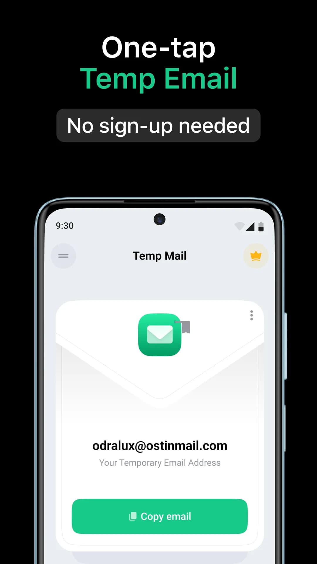 Temp Mail — Captura de tela 1