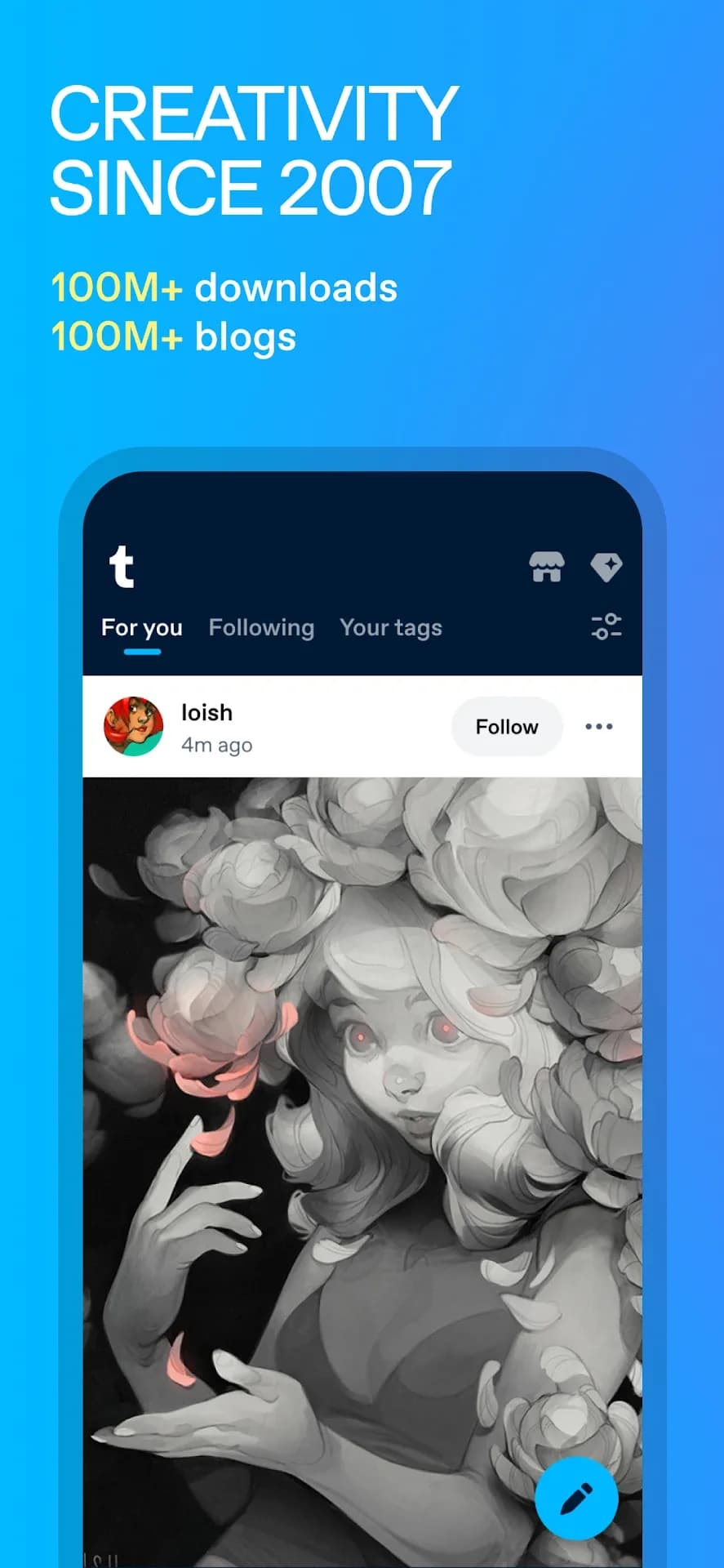 Tumblr مهكر — لقطة شاشة 1