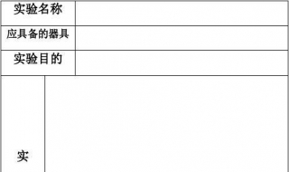 實驗報告格式 實驗報告總結怎麼寫