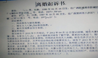 離婚起訴書如何寫離婚起訴書范本范文