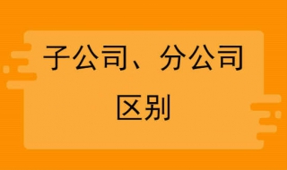 子公司和分公司的區別 快來pick以下信息