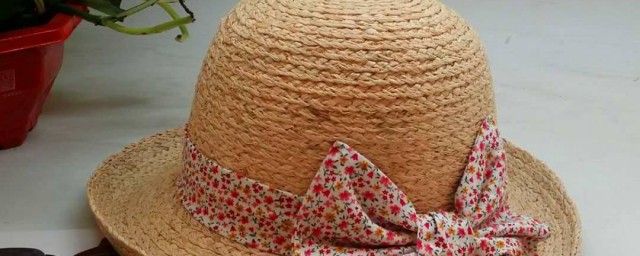 拉菲紙太陽帽的鉤法 棉草拉菲遮陽帽的鉤編方法