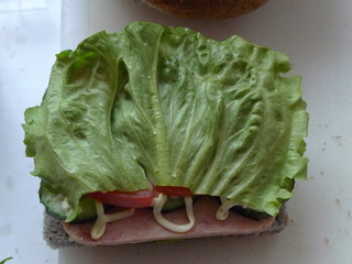 蔬菜午餐肉三明治