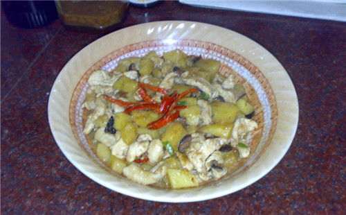 咖喱香菇土豆雞
