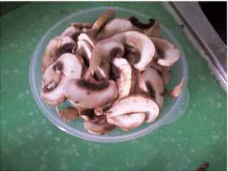 油菜蝦仁蘑菇