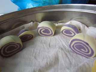 紫薯雙色切饅頭