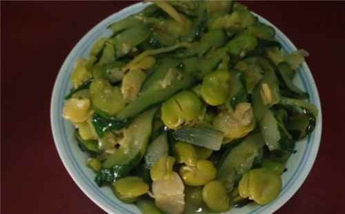 黃瓜炒蠶豆