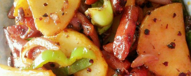 幹鍋土豆炒臘腸的做法 經驗內容僅供參考