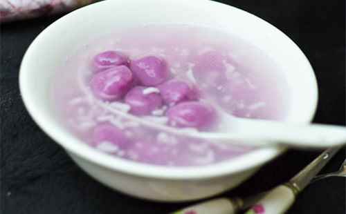 紫薯圓子湯