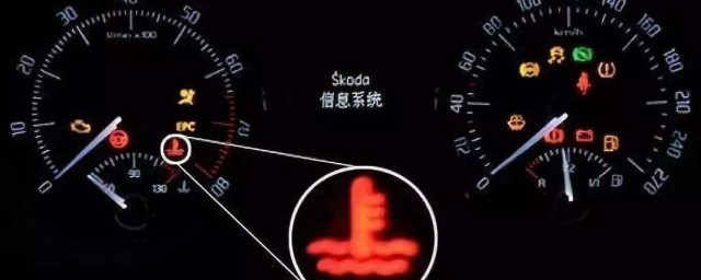 引擎蓋下面的圖標分別代表什麼 什麼是水溫報警燈