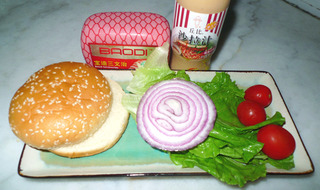 鮮蝦豬肉漢堡包