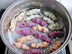 手指豆餡蒸糕