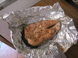 錫箔煎三文魚