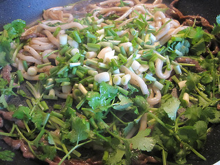 牛肉香菜炒烏冬