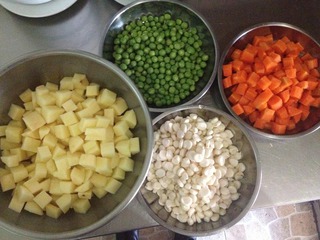 彩色熟沙拉
