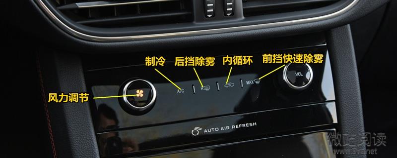 福特銳際空調按鈕圖解 銳際空調除霧和暖風開啟方法