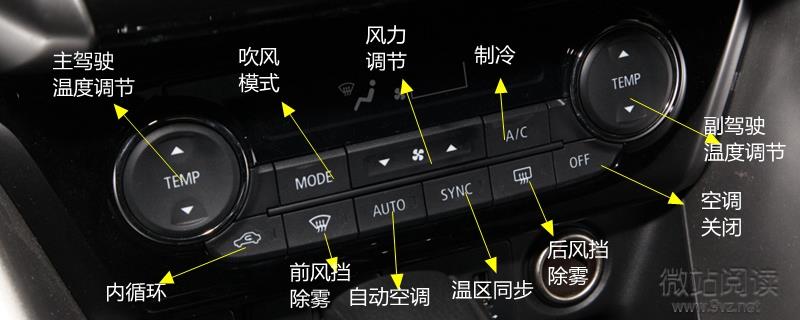 三菱奕歌空調按鈕圖解 奕歌空調除霧和暖風開啟方法