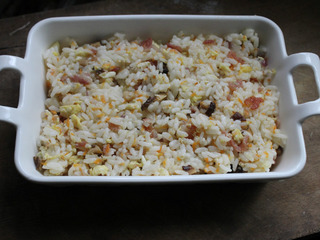 西式培根蔬菜焗飯