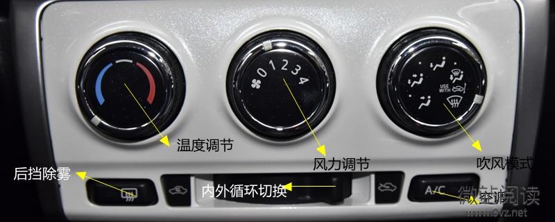 豐田威馳空調按鈕圖解 威馳空調除霧和暖風開啟方法