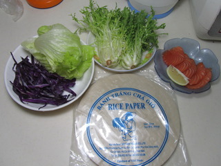 三文魚蔬菜卷