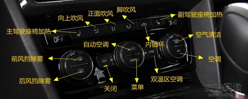 大眾凌渡空調按鈕圖解 凌渡空調除霧和暖風開啟方法