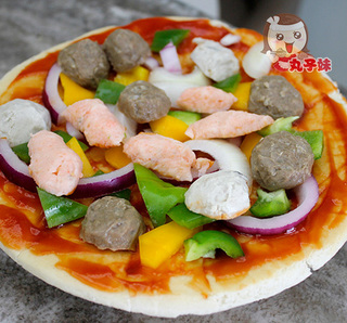牛肉丸比薩