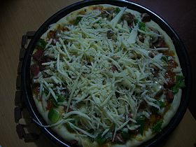 白玉菇牛肉披薩