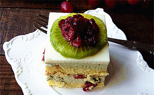 蔓越莓綠茶芝士蛋糕