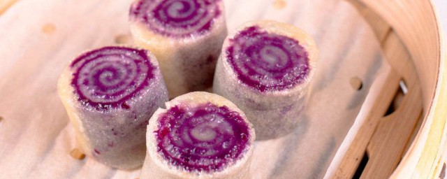 海苔紫薯卷做法圖解 不用發面操作簡單