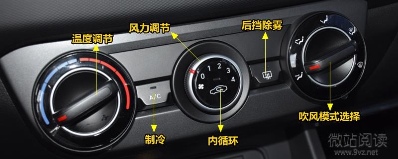 現代逸行空調按鈕圖解 逸行空調除霧和暖風開啟方法