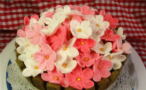 三八節花朵蛋糕