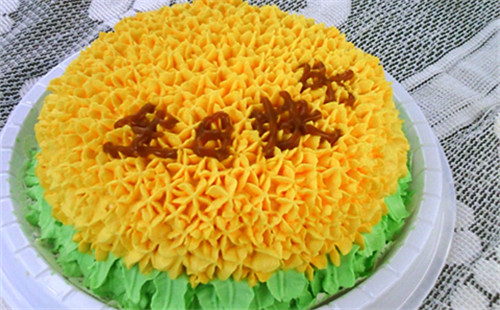 裱花蛋糕：向日葵
