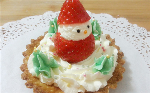 聖誕雪人草莓撻