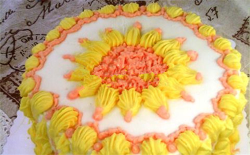 裱花蛋糕太陽花
