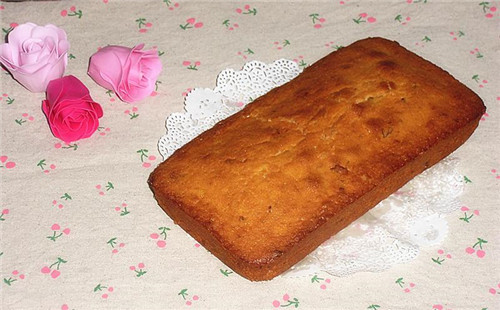 淡奶油玫瑰醬磅蛋糕