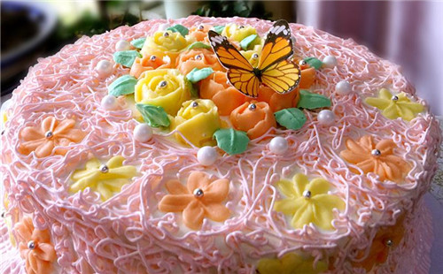 蝶戀花生日蛋糕