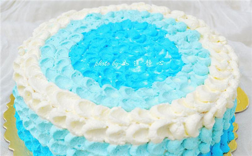 藍色海洋之心蛋糕