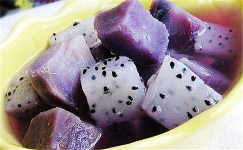 紫薯火龍果糖水