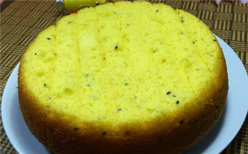 黑芝麻玉米面海綿蛋糕