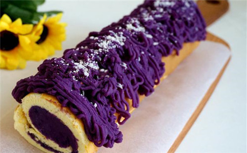 紫薯戚風蛋糕卷
