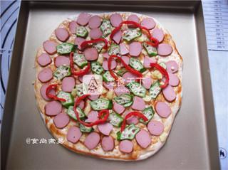 秋葵腸仔披薩