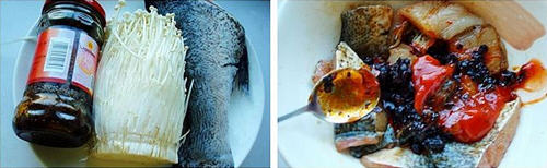 傢常砂鍋金針菇燜魚